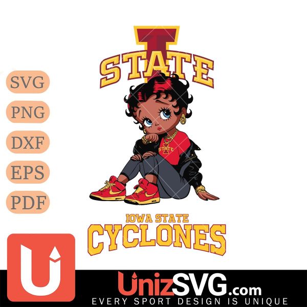 Iowa State Cyclones Betty Boop Black