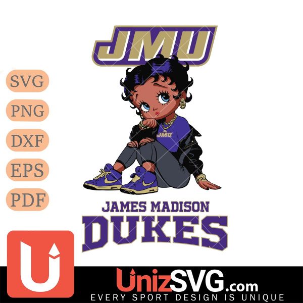 James Madison Dukes Betty Boop Black