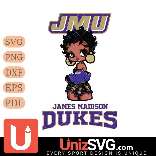 James Madison Dukes Betty Boop Black Fan Girl