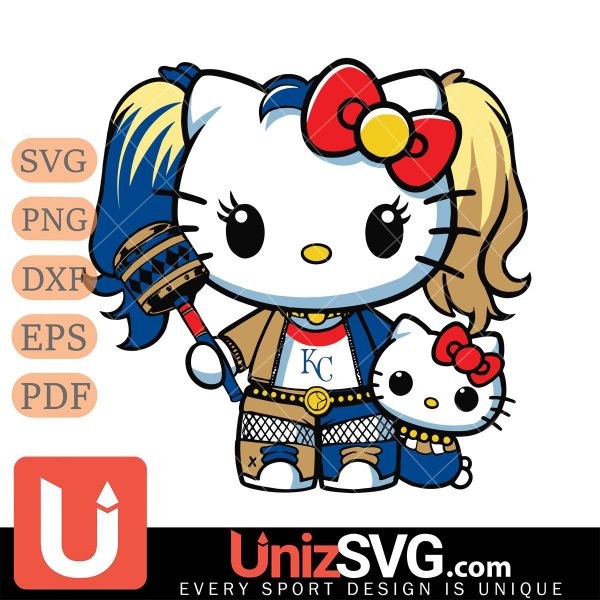 Kansas City Royals Hello Kitty Harley Quinn Horror