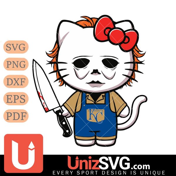 Kansas City Royals Hello Kitty Michael Myers Horror