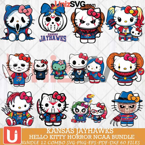 Kansas Jayhawks Hello Kitty Horror NCAA bundle 12