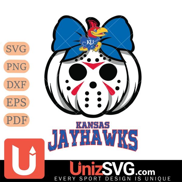 Kansas Jayhawks Hello Kitty Jason Voorhees pumpkin Horror