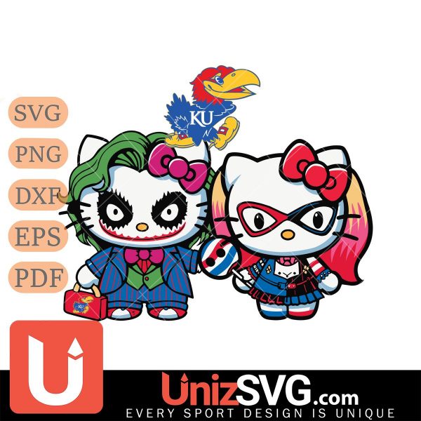 Kansas Jayhawks Hello Kitty Joker x Harley Quinn Horror