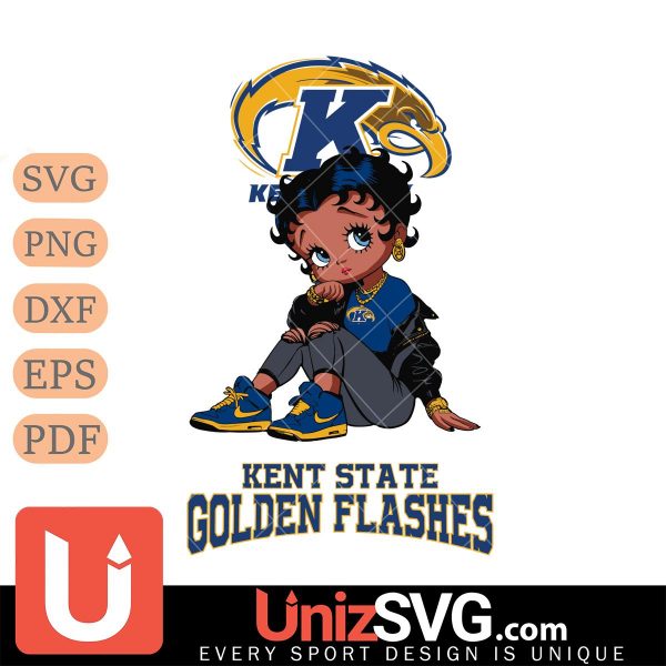 Kent State Golden Flashes Betty Boop Black