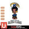 Kent State Golden Flashes Betty Boop Black Fan Girl