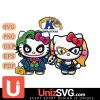 Kent State Golden Flashes Hello Kitty Joker x Harley Quinn Horror