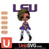 LSU Tigers Betty Boop Fan Girl black