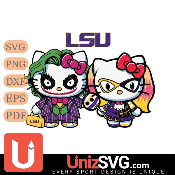 LSU Tigers Hello Kitty Joker x Harley Quinn Horror