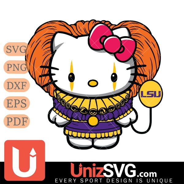 LSU Tigers Hello Kitty Pennywise Horror