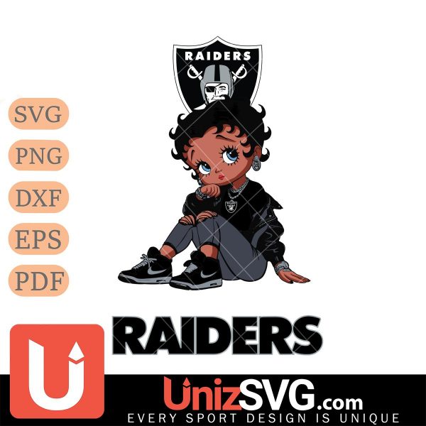 Las Vegas Raiders Betty Boop Black