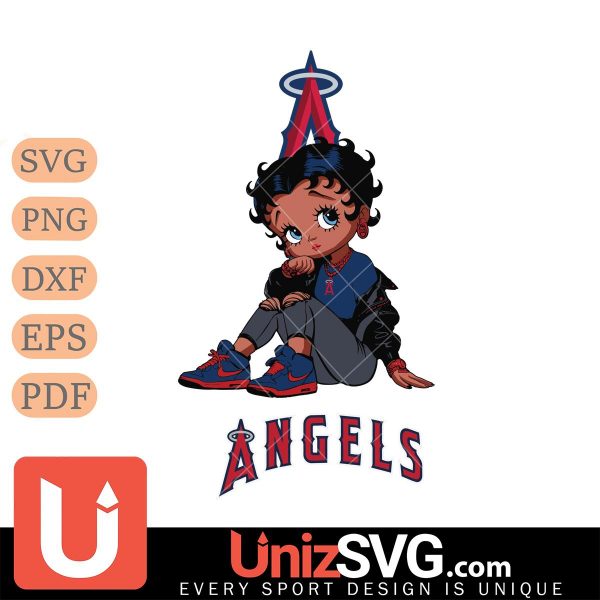 Los Angeles Angels Betty Boop Black