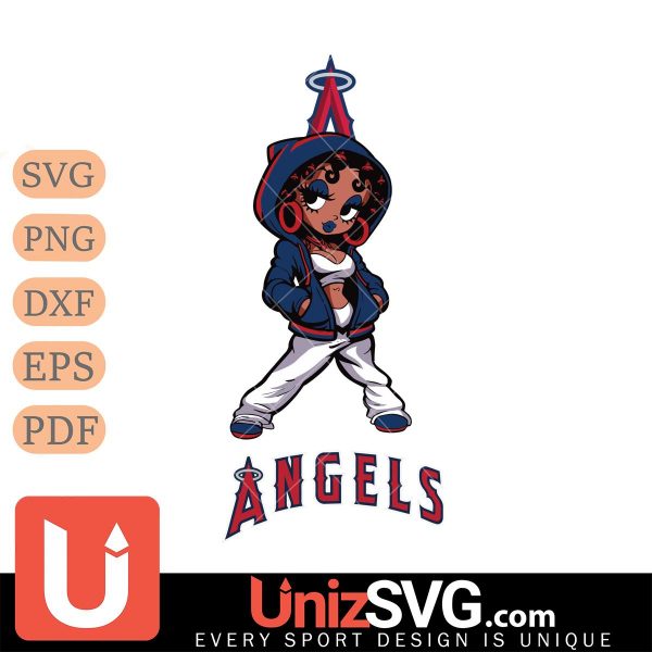 Los Angeles Angels Betty Boop Fan Girl