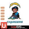 Los Angeles Chargers Betty Boop Black