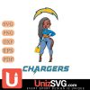 Los Angeles Chargers Fan Girl Black