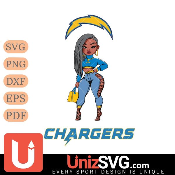 Los Angeles Chargers Fan Girl Black