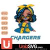 Los Angeles Chargers Fan Girl Black Disney