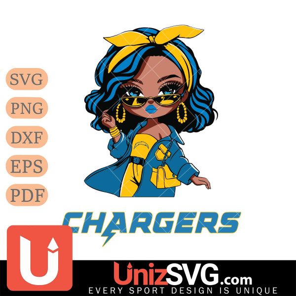 Los Angeles Chargers Fan Girl Black Disney