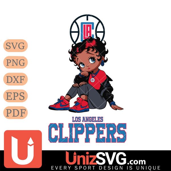 Los Angeles Clippers Betty Boop Black