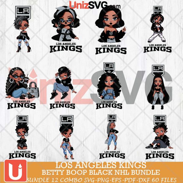 Los Angeles Kings Betty Boop Black NHL bundle 12