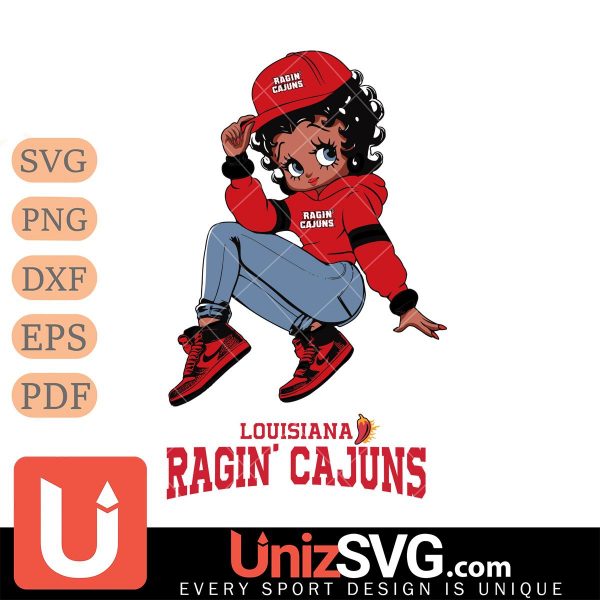 Louisiana Ragin' Cajuns Betty Boop Stunning