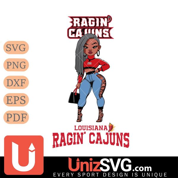 Louisiana Ragin' Cajuns Fan Girl Black