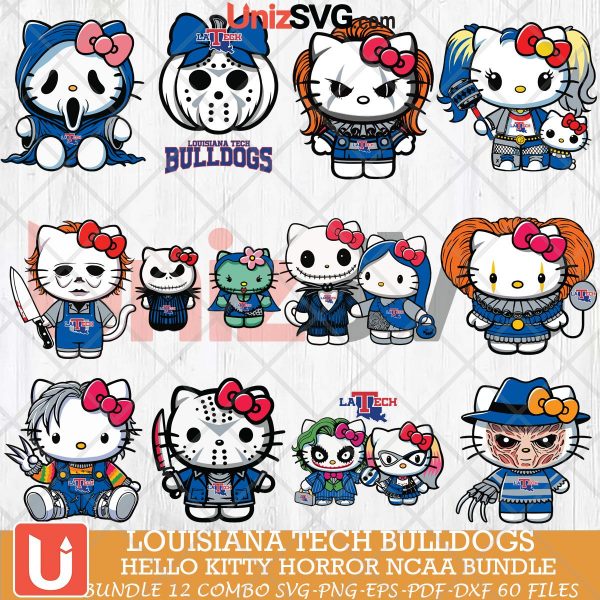 Louisiana Tech Bulldogs Hello Kitty Horror NCAA bundle 12