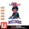 Louisiana Tech Bulldogs Betty Boop Black