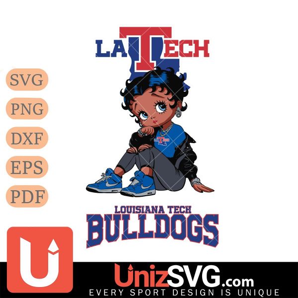 Louisiana Tech Bulldogs Betty Boop Black