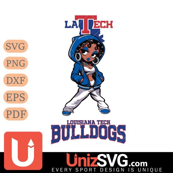 Louisiana Tech Bulldogs Betty Boop Fan Girl