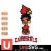 Louisville Cardinals Betty Boop Black Fan Girl