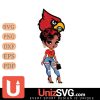 Louisville Cardinals Black Fan Girl