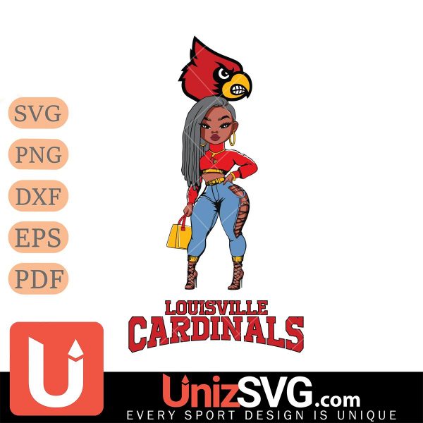 Louisville Cardinals Fan Girl Black