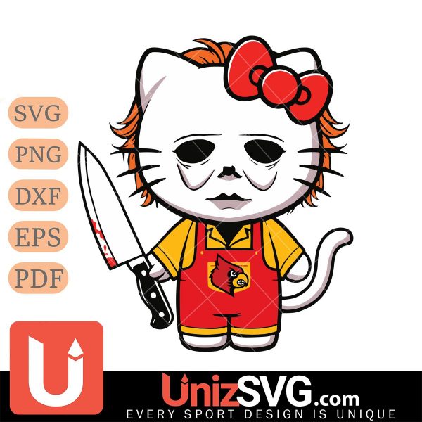 Louisville Cardinals Hello Kitty Michael Myers Horror