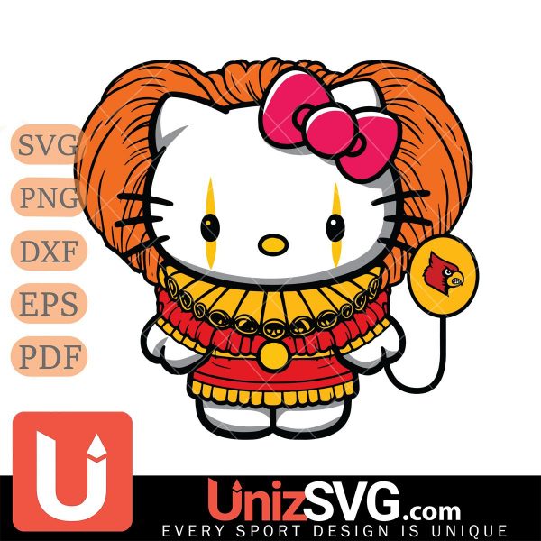 Louisville Cardinals Hello Kitty Pennywise Horror