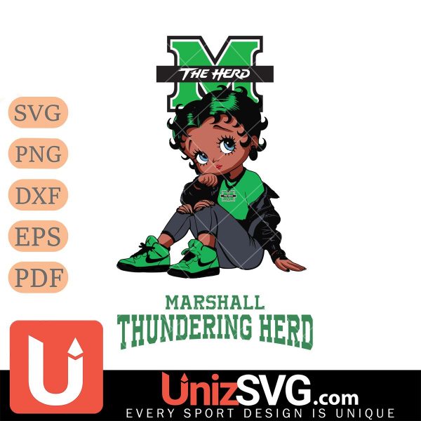 Marshall Thundering Herd Betty Boop Black