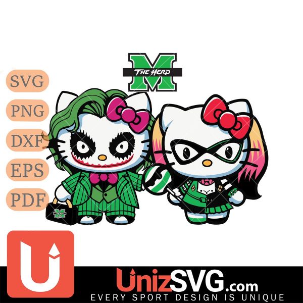 Marshall Thundering Herd Hello Kitty Joker x Harley Quinn Horror