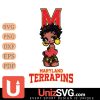 Maryland Terrapins Betty Boop Black Fan Girl