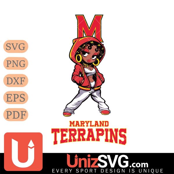 Maryland Terrapins Betty Boop Fan Girl