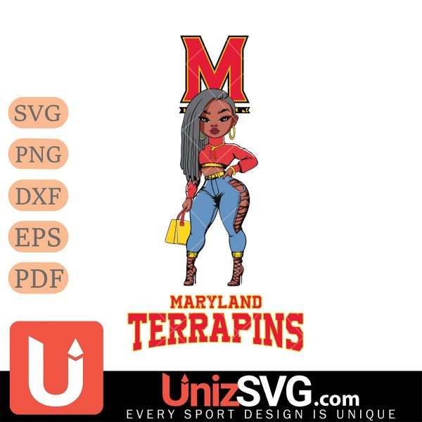 Maryland Terrapins Fan Girl Black