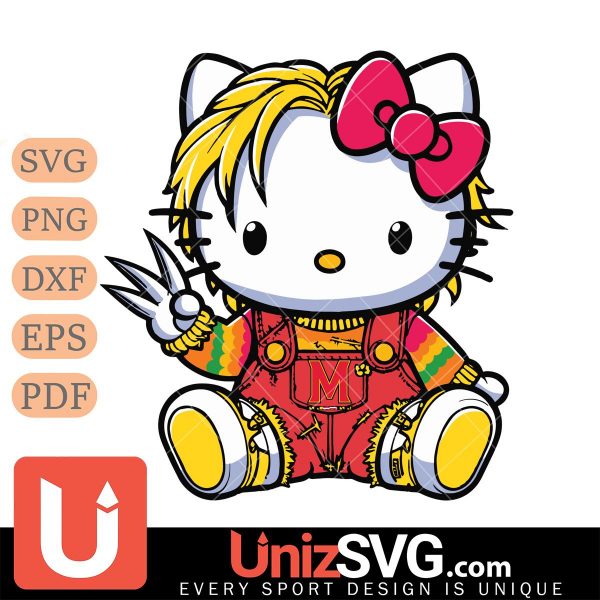 Maryland Terrapins Hello Kitty Chucky Horror