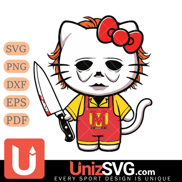 Maryland Terrapins Hello Kitty Michael Myers Horror