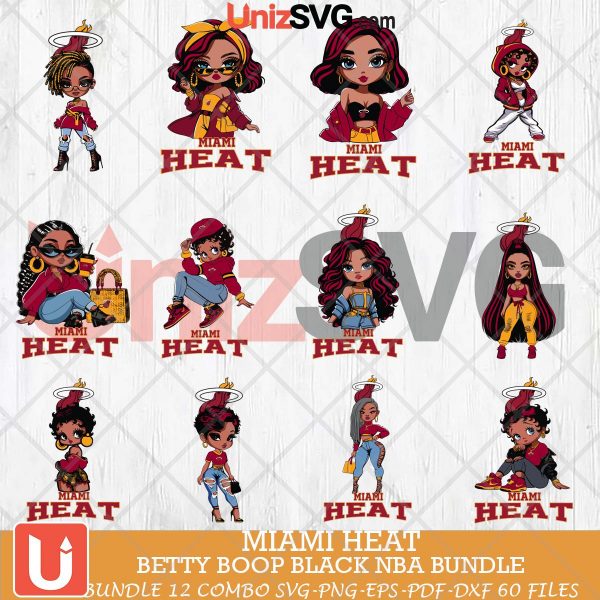 Miami Heat Betty Boop Black NBA bundle 12