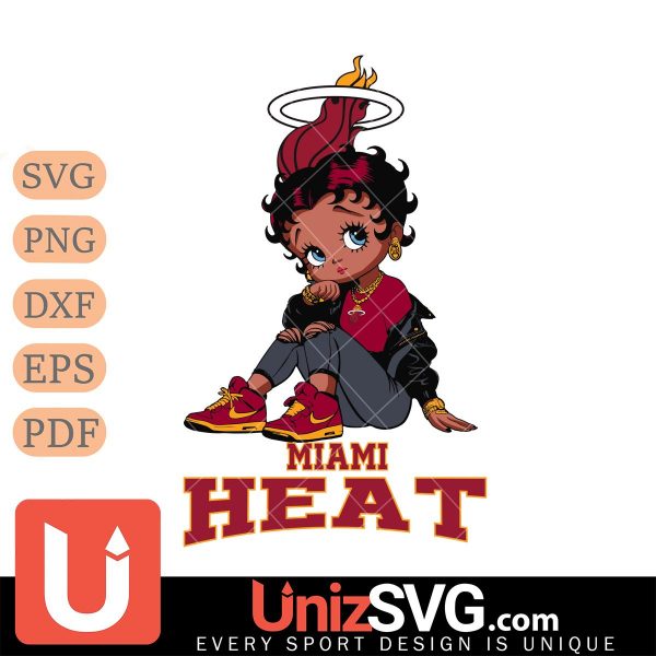 Miami Heat Betty Boop Black