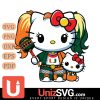 Miami Hurricanes Hello Kitty Harley Quinn Horror