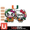 Miami Hurricanes Hello Kitty Joker x Harley Quinn Horror