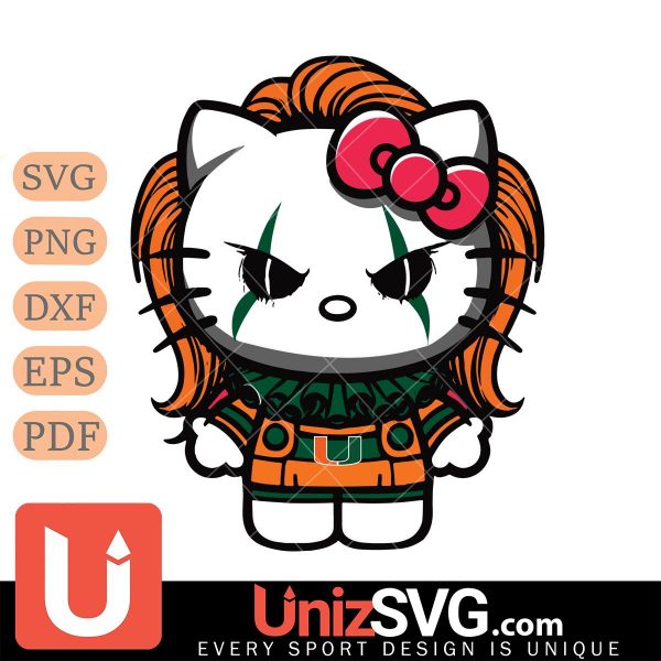 Miami Hurricanes Hello Kitty Pennywise IT Horror