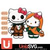 Miami Hurricanes Hello Kitty Skellington & Sally Horror