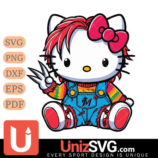 Miami Marlins Hello Kitty Chucky Horror