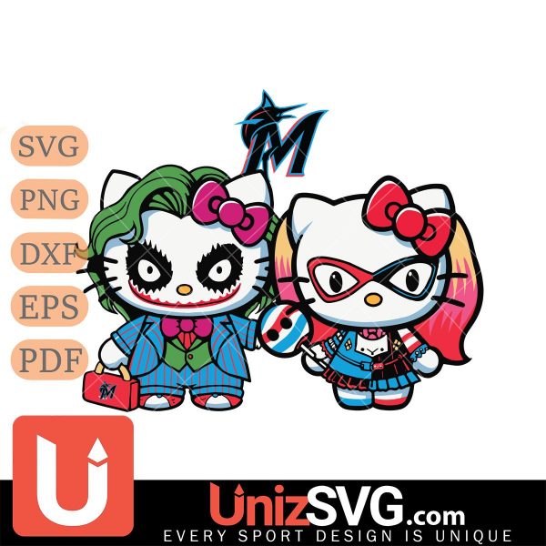 Miami Marlins Hello Kitty Joker x Harley Quinn Horror